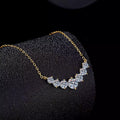 Trilogy Moissanite Necklace · 925 Sterling Silver Three-Stone Pendant · 18" + 2" Extender | FAWDI