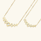 Trilogy Moissanite Necklace · 925 Sterling Silver Three-Stone Pendant · 18" + 2" Extender | FAWDI